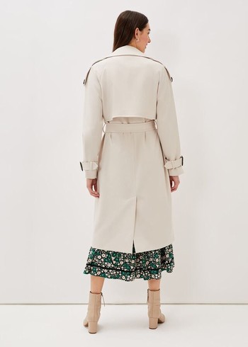 Phase Eight Tegan Trench Coats White USA | 3168542-PF